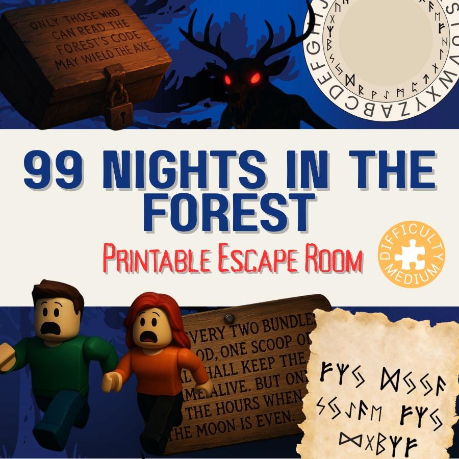 Roblox Escape Room Game: 99 Nights in the Forest (Digital Download)