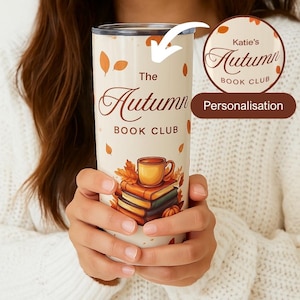Fall Book Lover Tumbler: Custom Insulated Travel Mug