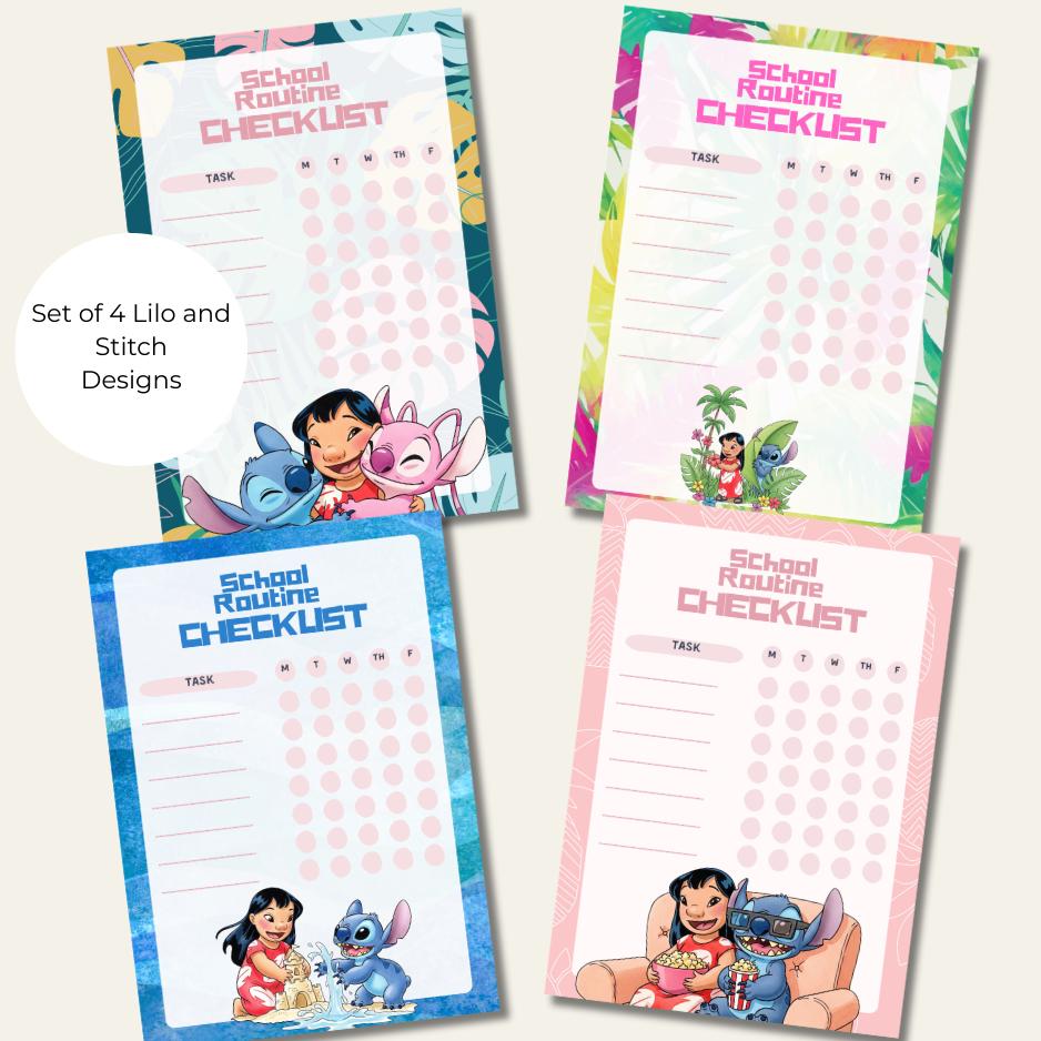 Lilo and Stitch Printable Routine Chore and Reward Chart Digital ...