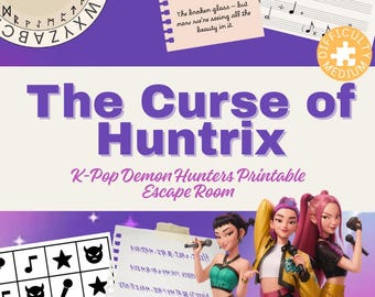 K-Pop Demon Hunters Escape Room – Printable Game for Kids (Ages 10–12)