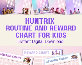KPOP Demon Hunter Reward Chart | Printable Chore Tracker (digital ...