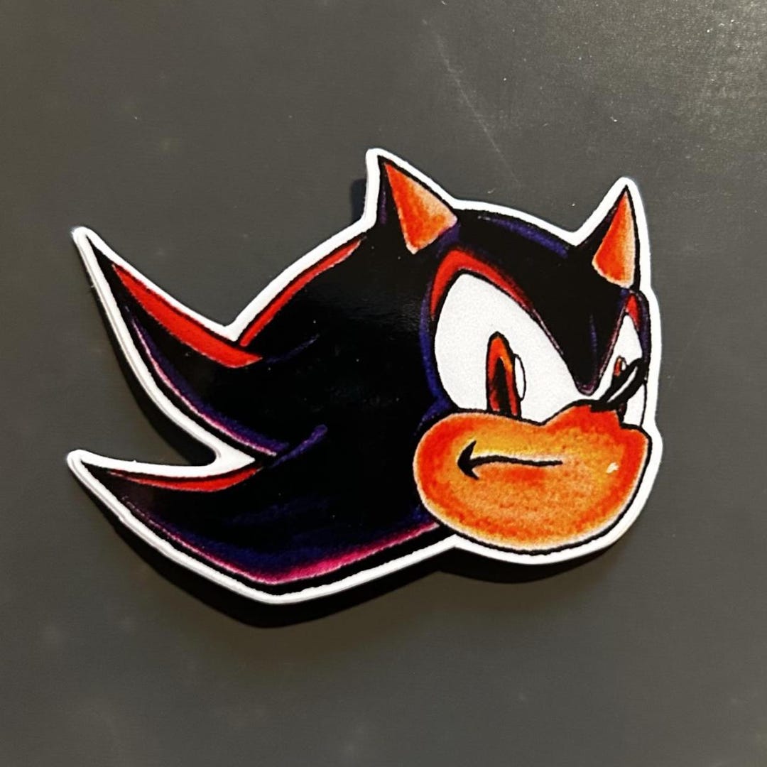 Shadow Figure Sticker Shadow the Hedgehog Sticker - Etsy