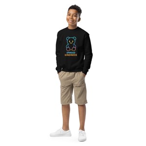 Youth Kindness Sweatshirt Spread Kindness Bear Gift Stay Bright Gaming Aesthetic Crewneck.