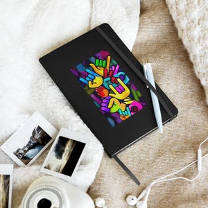 Colorful Sign Language Notebook – Hardcover Journal for Notes, Ideas & Gifting