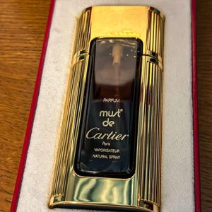 Rare 1980 Cartier Vintage Perfume - Original Luxury Box - Half Full - Authentic Collectors Fragrance - Must De Cartier