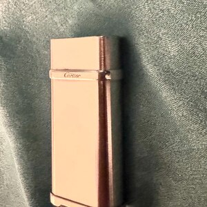 Vintage Cartier Lighter Silver Plated | Collectible Butane Gas Lighter | Retro Luxury Gift for Him | Made in France | Rare 1970s