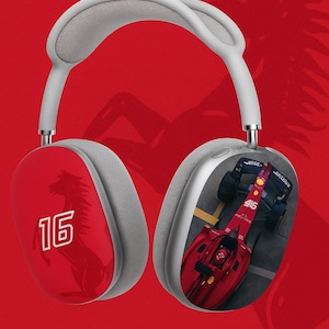 Charles Leclerc AirPods Max Case Ferrari Headphone Cover, F1 Gift, Racing Accessories, Scuderia Ferrari, F1 Merch, Formula 1 Red Theme