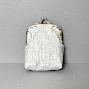Pochette à fermoir en washi argenté