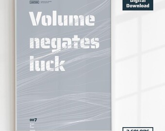 Poster Volume negativen Glück — Druck sofortdownload