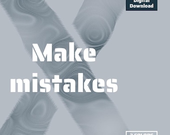 Poster Fehler machen – Printsofortdownload