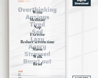 Poster How to feel better Anleitung — Druck Sofortdownload