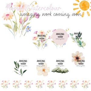 Floral Watercolor Classroom Decor Pack (Digital Download)