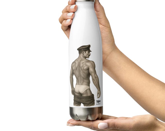 Borraccia in acciaio inossidabile - On Duty, For Pleasure Only - Tom of Florence - muscolo -