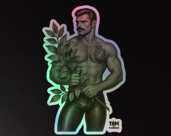 Holographic stickers - The Man's Garden - muscle - Tom of Florence