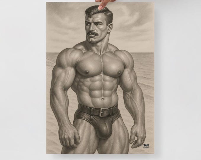 Poster - The bulge in the swimsuit - Gay Muscle