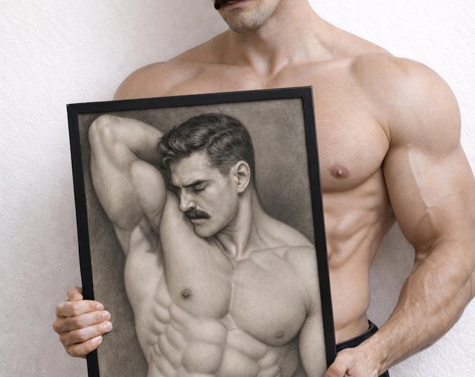 Tom of Florence Portrait - Framed Fine Art Print, Gay Interest