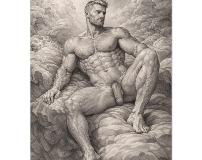 Divinity Poster -  carta opaca premium - Tom of Florence - gay - nude