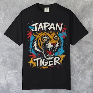 Japan Tiger Graphic Unisex T-Shirt | Cool Casual Wear, Gift for Tiger Lovers, Street Style, Unique Art Tee, Summer Outfit