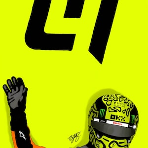 Lando Norris - Digital Artwork Phone Wallpaper.