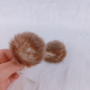 Coyote Faux Fur Pom Poms for Beanies — Faux Fur pom poms