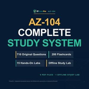 AZ-104学習ガイドバンドル2026-2027：710問の問題、模擬試験、フラッシュカード、ラボ、オフラインアプリ