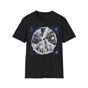 Camiseta unisex de cartas del tarot, camiseta mística, camiseta de adivinación, ropa ocultista, ropa de brujería