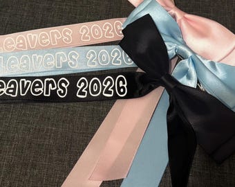Personalised 2026 leavers hair bows