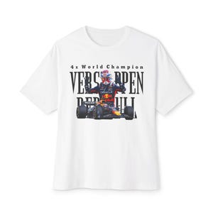 Max Verstappen 4x World Champion T-Shirt, Formula 1 Tee, Red Bull Team Merch, Comfortable Unisex Shirt, Racing Fan Gift, Motorsport Apparel