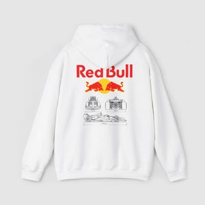 Bluza z kapturem Red Bull Racing, bluza z kapturem zespołu F1, bluza z kapturem Red Bull F1 Team, odzież na dzień wyścigu, idealna dla fanów Red Bulla, unisexowa bluza z kapturem wyścigowa zdjęcie 7