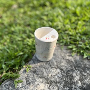 Customize Cute cherry Travel Stoneware Tumbler,Hand Ceramic Coffee Mug,Minimalist To-go Cup,Rustic Sip Mug,Travel Cup,Best Gifts