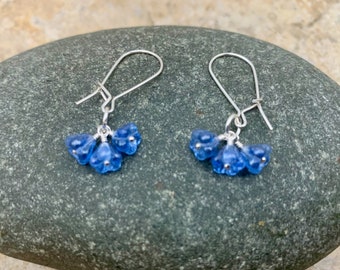 Brilliant Blue Flower Fairy Earrings
