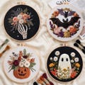 Halloween theme Embroidery kit House Embroidery Modern EmbroideryAesthetic Embroidery,DIY Starter Craft Kit for Adults Beginners Modern