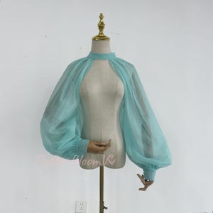 Detachable Tulle Wedding Sleeves: 2-Tier Bridal Gown Accessory