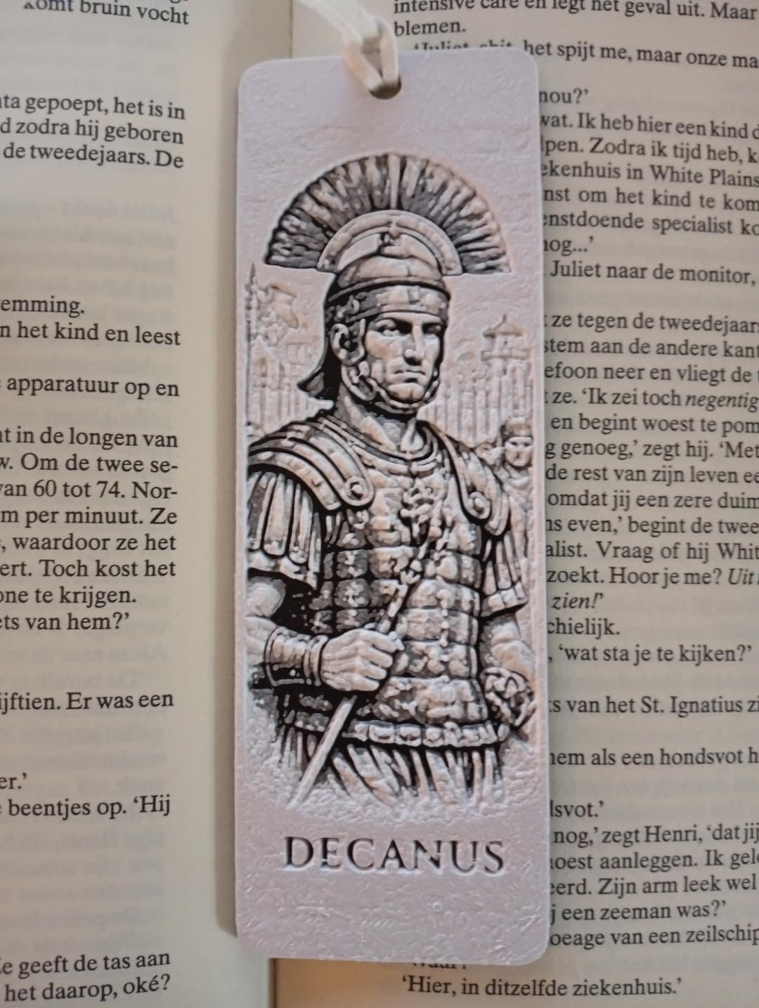 Decanus Roman Soldier Bookmark 150×50 Mm 3D Printed PLA Black-white ...