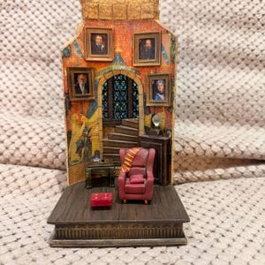 Harry Potter Diorama Pokój Wspólny Gryffindoru Hogwart Ręcznie Robiony