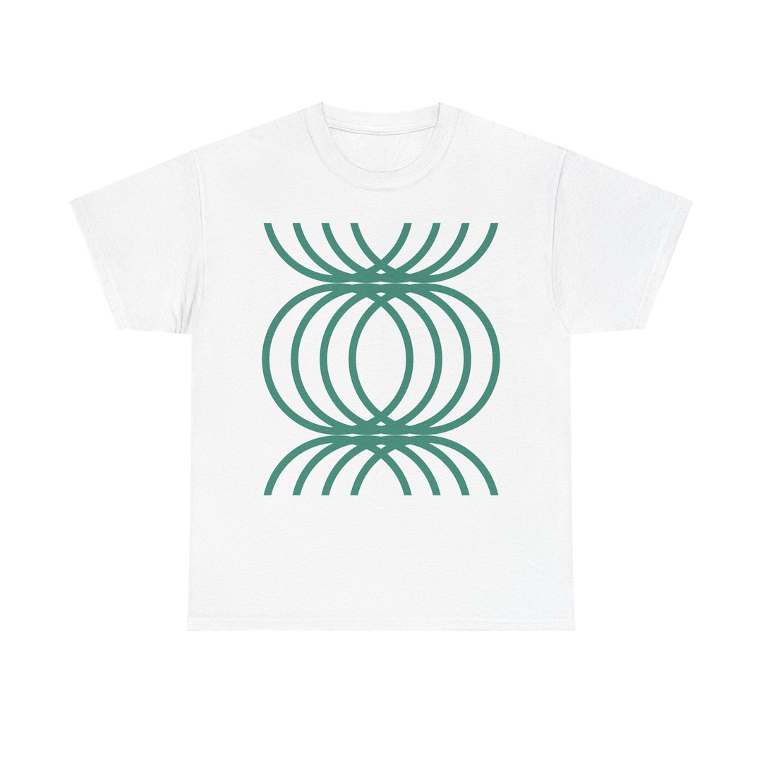 Green Geometric Ring T-shirt | Minimalist Abstract Pattern T-shirt - Etsy