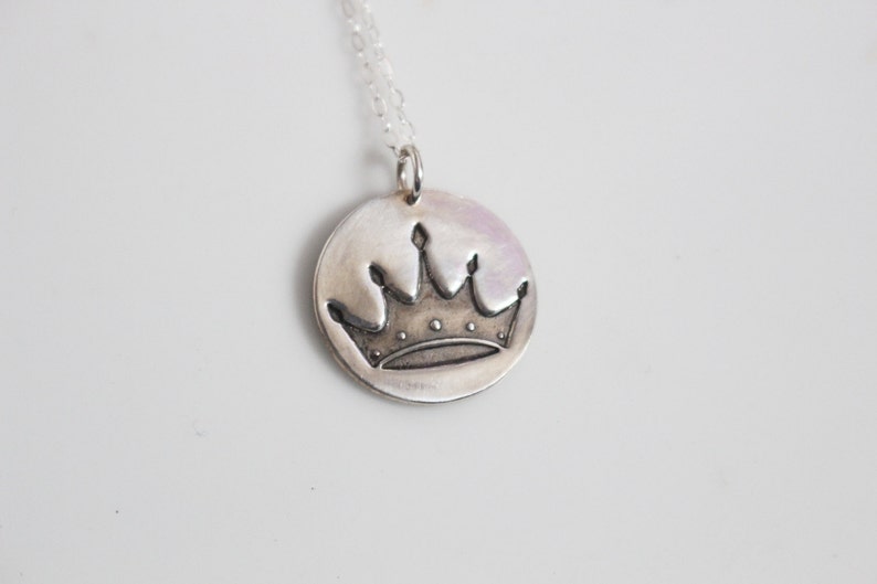 Zeta Tau Alpha Crown Necklace in Silver / ZTA Sorority