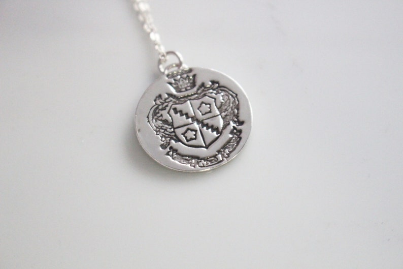 Zeta Tau Alpha Crest Necklace in Silver / ZTA Sorority ...