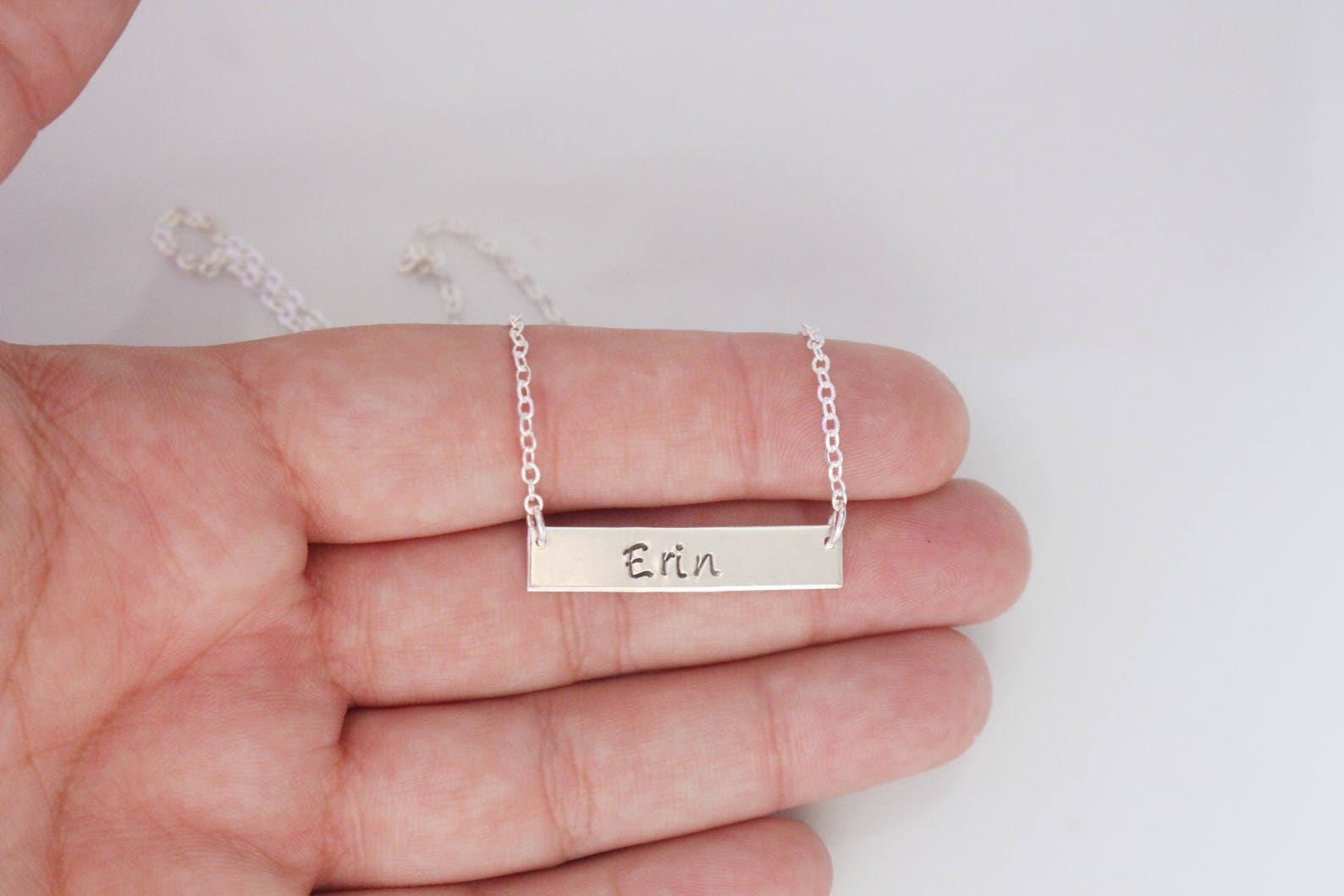 Personalized Name Necklace/ Name Bar Necklace / Personalized Etsy