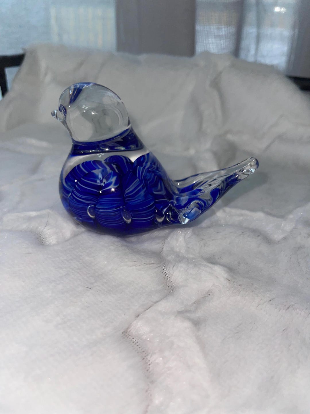 Joe Rice Art Glass Bird Paperweight - Etsy