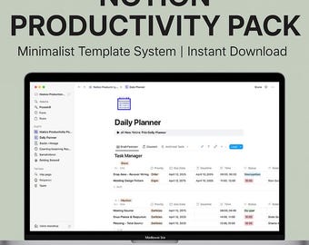 Notion Productivity Pack – Minimalist Template System by NPH