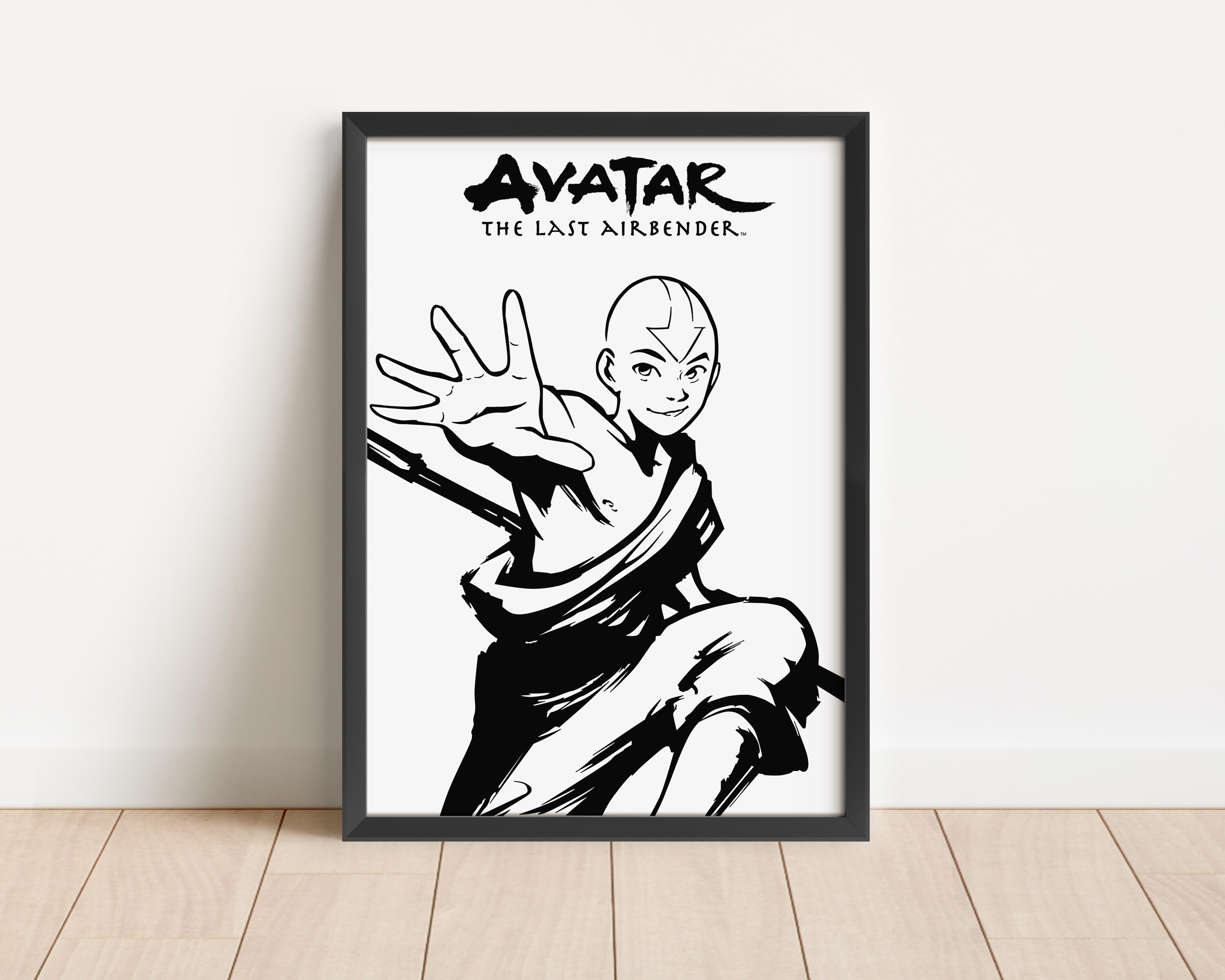 Avatar Last Air Bender Aang Minimalist Poster | Avatar TV Show | Aang Design | Home Decor | Wall Art