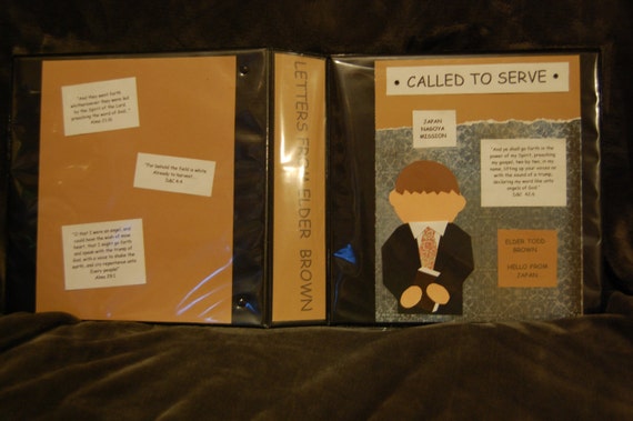 Items similar to LDS missionary scrapbook letter keeper, keep all of ...
