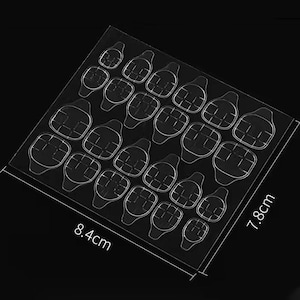Super Adhesive Nail Tabs | 24pcs Double-Sided Press-On Nail Stickers – Clear, Strong Hold