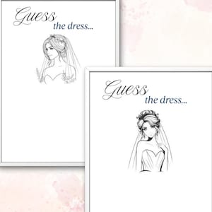 Guess The Dress Bridal Shower Game