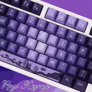 Purple Gradient PBT Keycap Set: Cherry Profile, Dye-Sub Mechanical Keyboard