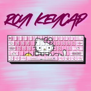 Pink RGB Shine-Through Keycap Set: Kawaii Gamer PBT Keycaps