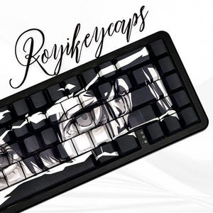 Anime Keycaps, 68-Key Set, Cherry Profile, PBT Keycaps, Side Print, RGB Backlit, Custom Keycaps, Gamer Keycap, Mechanical Keyboard Set