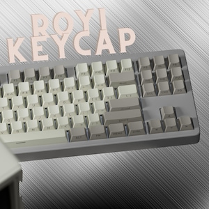 Retro Gray RGB Keycap Set – 134-Key Cherry Profile PBT, Shine-Through, Side-Print, Backlit Keycaps Compatible for MX Mechanical Keyboards