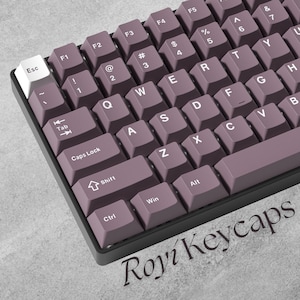 123-Key Retro Brown PBT Keycap Set – Cherry Profile, Double Shot Top Print for Mx Switches | ANSI and ISO Layout, Gamer Keycaps, Custom Keys